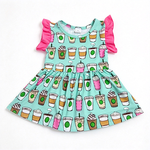 Vestido de Seda Estampado para Niñas, Vestido de Verano sin Mangas con Volantes para Niñas Pequeñas, Vestido Floral Personalizado OEM ODM para Niños - Product Image 3