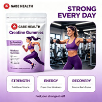 Gummies de créatine monohydrate à marque privée OEM, 90 unités, véganes, pour la force musculaire, la puissance et la récupération, sachet pour athlètes, personnalisables