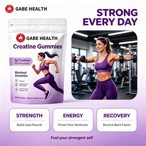 Gummies de créatine monohydrate à marque privée OEM, 90 unités, véganes, pour la force musculaire, la puissance et la récupération, sachet pour athlètes, personnalisables - Product Image 2