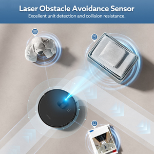 หุ่นยนต์ดูดฝุ่น GX7-D พร้อมระบบนำทางด้วย LiDAR แรงดูด 3000Pa แบบไร้ถุงเก็บฝุ่น แท่นวางแบบเทฝุ่นเองได้ ควบคุมผ่านแอปและสั่งงานด้วยเสียง - Product Image 3