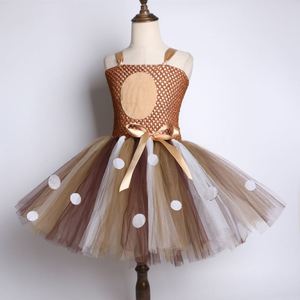 Baige Venta caliente vestido <span class=keywords><strong>de</strong></span> rendimiento <span class=keywords><strong>de</strong></span> lujo para niñas disfraces <span class=keywords><strong>de</strong></span> ciervo <span class=keywords><strong>de</strong></span> tul <span class=keywords><strong>con</strong></span> diadema vestidos <span class=keywords><strong>de</strong></span> tutú <span class=keywords><strong>de</strong></span> Navidad para niños - Product Image 3