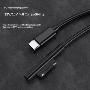 Câble de charge rapide Type-C/Micro-USB PD compatible avec les tablettes <span class=keywords><strong>Microsoft</strong></span> <span class=keywords><strong>Surface</strong></span> <span class=keywords><strong>Pro5</strong></span> et Pro73456 (Fabriqué en Chine) - Product Image 2