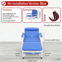 Lit d'hôpital pliable portable et chaise avec garantie d'un an - Shenghexiang Medical