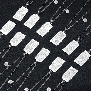 Nuova Collana con Ciondolo Quadrato Segno Zodiacale Placcato Oro, Gioielli Impermeabili Anti-Appannamento per Donna, <span class=keywords><strong>Oroscopo</strong></span> - Product Image 4