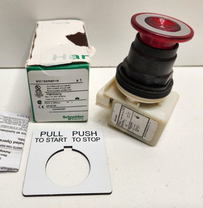 Interruptor de Botón Pulsador 9001SKR8P1R, 120V, Rojo, Tipo Hongo, para PLC - Product Image 2