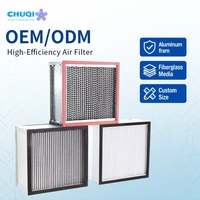 Filtre HEPA H13 H14 à haute efficacité 95-99,9995% 0,3 µm pour hotte à flux laminaire, conception plissée profonde, écologique, pour ventilation CVC et AHU
