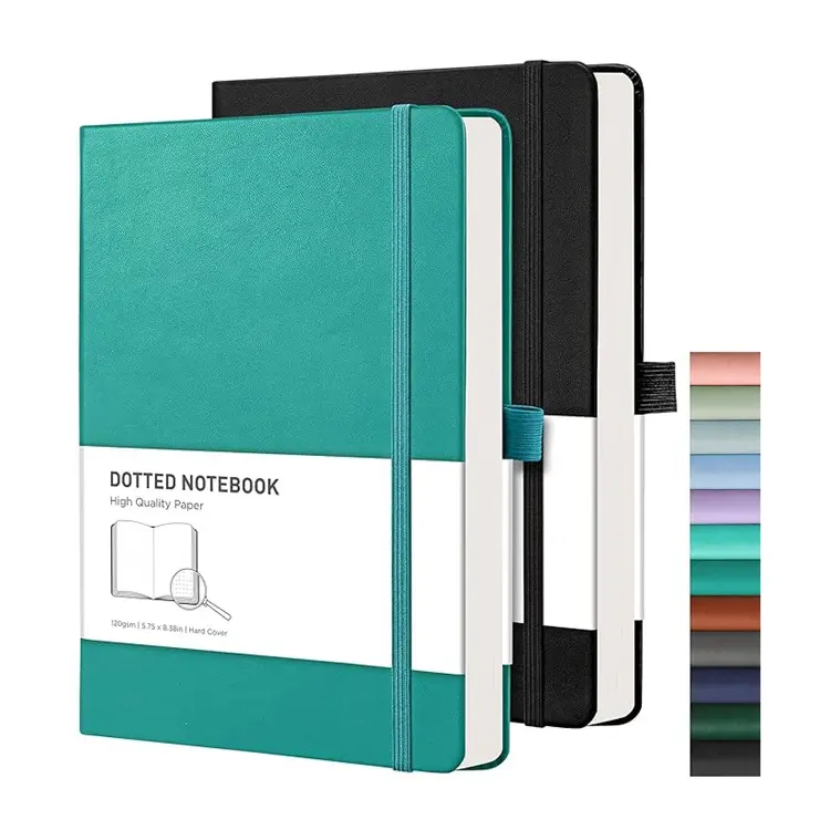 Caderno de couro PU para estudantes com faixa elástica, caderno barato personalizado com logotipo personalizado, caderno de capa dura para estudantes