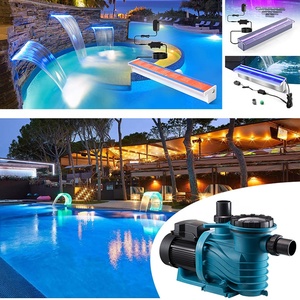 Pompe à chaleur électrique 1 CV pour piscines <span class=keywords><strong>hors</strong></span>-<span class=keywords><strong>sol</strong></span> et fontaines, alimentation 230 V, pour circulation d'eau – Approvisionnement direct usine - Product Image 2