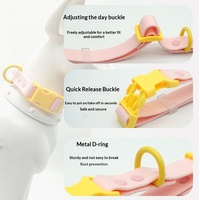 Nouveaux produits pour animaux de compagnie, collier pour chien en PVC couleur macaron, fermeture à boucle, imperméable, facile à nettoyer, couleur assortie, collier ajustable pour chiens