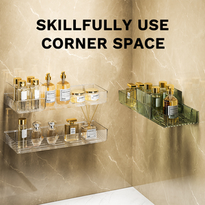 Estante de Almacenamiento para Baño, Sin Taladro, con Drenaje PET, Organizador Flotante de Pared para Baño, Cocina, Artículos de Aseo, Cosméticos, Gel de Ducha - Product Image 5
