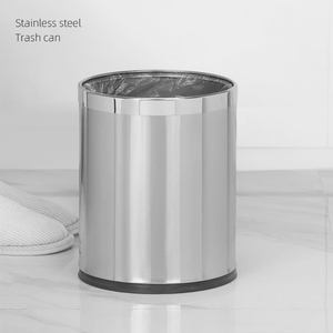Poubelle ovale en acier inoxydable <span class=keywords><strong>monocouche</strong></span> 12L/double couche Basics Poubelle pour cuisine salle de bain - Product Image 2