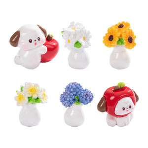 ดีพี มิเนียเจอร์การ์ตูนแอปเปิ้ลพัพพีเครื่องประดับเรซิ่นตกแต่งรถตั้งโต๊ะ - Product Image 5