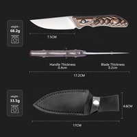 Hassas işçilik büyük bıçak avcılık Survival tam Tang açık şam çeliği bıçak kılıf ile