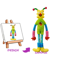 Peluche personnalisée - Peluche super douce avec design brodé, doublure en nylon et en maille, vente en gros