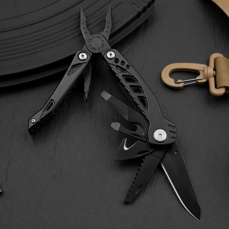 High quality stainless steel blade 11in 1 Outdoor Foldable Multitool Pliers Hand Tool Combination Plier with Saw Knife