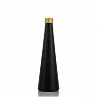 Maßgefertigte Luxus Frostglas Schwarze Glasflasche 500ml 250ml Edle Zylindrische Dünne Matte Schwarze Olivenölflasche