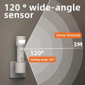 مصباح يدوي جديد 2 في 1 محمول لجسم الإنسان ، مصباح يدوي ليلي - Product Image 4