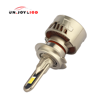 Ampoule de phare de voiture LED H7 à refroidissement turbo haute puissance 12100LM 6000K, installation facile, pour modification de véhicule