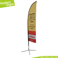 Drapeaux plume publicitaires imprimés sur mesure, enseignes plume, bannières volantes en forme de goutte d'eau, drapeaux de plage, drapeaux flottants avec base de mât