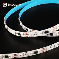 Nuevo Diseño, Tira de Luces LED RGB 5050 Inteligente de 10W/M, 12V/24V, 10mm, Tercera Generación, 60D, 5m para TV, IC TM1903/2811