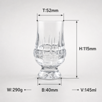 Nouveau Verre à Whisky Premium Embossé, Compatible Lave-Vaisselle, pour Dégustation Professionnelle, Verre à Shot Personnalisable avec Logo, Verre à Whisky de Luxe