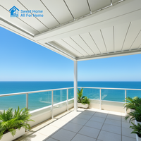 Pergola motorisée en aluminium Sweet Home, haute qualité, revêtement poudré, montage facile, toit à lames bioclimatiques imperméable, extérieur