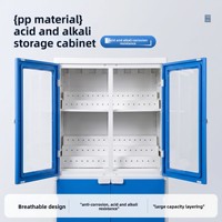 Armoire de rangement en aluminium et bois sur mesure pour instruments, avec serrure, casier de laboratoire en PP pour table de travail scolaire