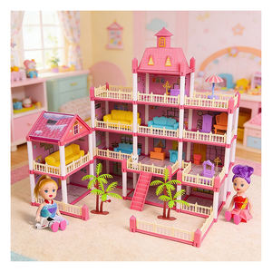 Modelo de Casa Miniatura de Plástico con Libros, Silla, Lámpara y Muebles, Decoración Creativa para Niños y Adultos, Regalo para Decoración de Habitaciones - Product Image 2