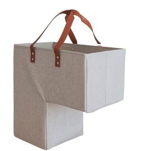 Strong & Durable <b>Foldable</b> Staircase Handles with Anti-Slip Grip Carpeted & Wooden Stairs Storage <b>Baskets</b> - Product Image 1