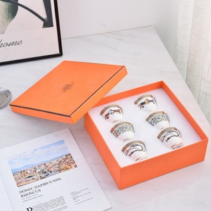 Taza de café expreso de lujo, juego de 6 tazas de porcelana fina, taza concentradora - Product Image 5