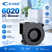 6020 ventilateur de refroidissement 60X60X20mm 12V 24V 60mm DC ventilateur centrifuge sans brosse adapté à l'équipement mécanique