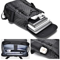 Mochila de Alta Gama para Hombre Estilo Británico con Cierre de Cremallera Gran Capacidad Poliéster para Viajes de Negocios Desplazamientos Casuales Uso con Ordenador