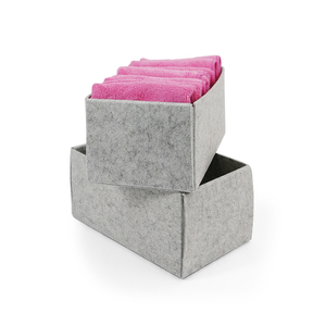 PET recycled felt foldable cube shelf bin organizer for office bedroom closet