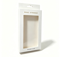 Boîte en papier personnalisée avec trou de suspension pour câble de données, écouteurs, batterie externe, emballage de produits électroniques avec fenêtre transparente