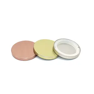 Latas redondas vazias de metal para doces, frasco para embalagem cosmética de pomada de protetor labial