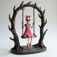Nouvelle Décoration d'Halloween 2026 : Sculptures de Fantômes Réalistes en Résine, Vêtements Roses, Couleurs et Formes Personnalisables