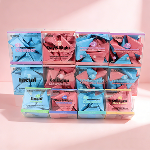 Set <span class=keywords><strong>de</strong></span> Cuidado <span class=keywords><strong>de</strong></span> la Piel: un Régimen Curado <span class=keywords><strong>de</strong></span> Gel, Limpiador, Sérum y Crema en Bolsitas Triangulares Higiénicas y Pre-Medidas - Product Image 1