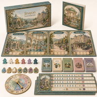 Jeu de société personnalisé sur la gestion du patrimoine thermique des villes spa historiques, jeu de stratégie sur la gestion du patrimoine, Art Nouveau, pour le commerce de détail de destinations