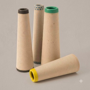 Tubo Portahilos Impecable de 73x3.5x180mm con Interior Pulido, Cono de Cartón para Hilos, Fricción Óptima para Tejido - Product Image 1