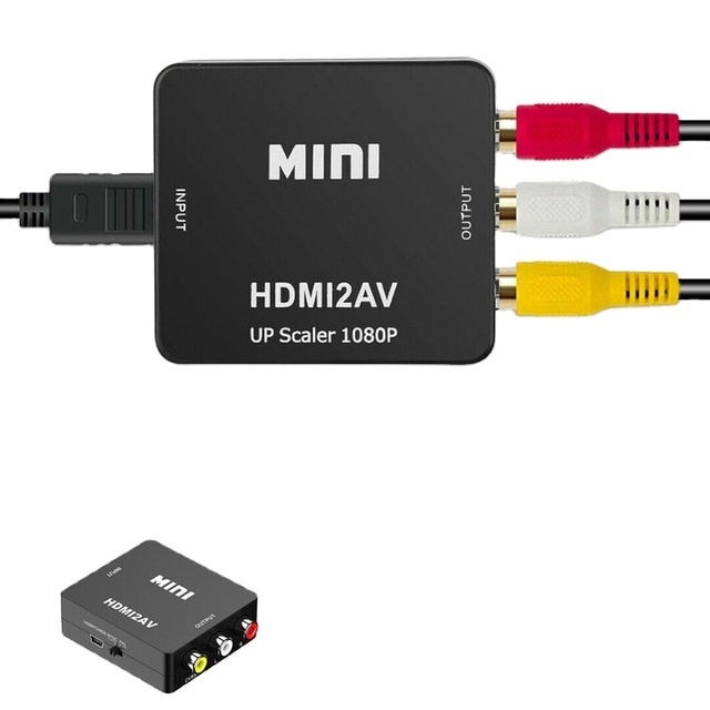 1080P Mini AV to HD Composite Video Audio Adapter for TV HD AV2HD Converter