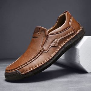 Chaussures décontractées pour hommes grande taille, très vendues, avec fermeture à lacets cousus main, respirantes, antidérapantes et légères - Product Image 1
