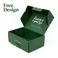 Caja de Cartón Corrugado Ecológica Personalizada para Envíos de Ropa, Caja de Embalaje Plegable para Camisetas