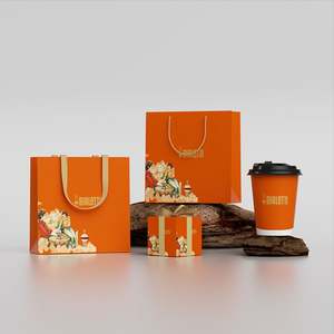 Sacs en papier de luxe fantaisie pour boutique avec poignées, sac en papier pour le shopping avec votre propre logo - Product Image 2