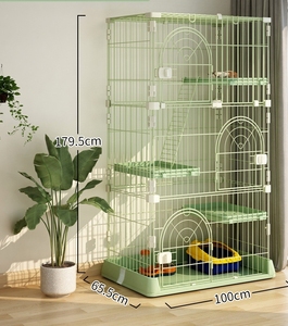 Üreticileri toptan Pet katmanlı katlanır kedi kafes ev kapalı büyük oynanabilir uzay kedi evi - Product Image 4