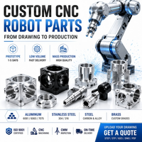 Pièces de robot CNC personnalisées, aluminium, acier inoxydable, laiton, fraisage, tournage, services de fabrication de précision OEM