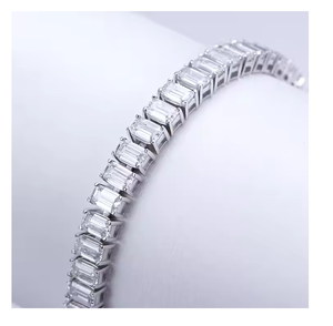 Emerald Cut <b>Moissanite</b> Diamond Necklace Luxury Hip Hop <b>Jewelry</b> High Clarity Fashionable for Men and Women - Product Image 3