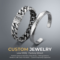 Ensemble de bracelets et joncs cubains personnalisés Yogoo pour hommes en acier inoxydable martelé et facetté, bijoux masculins sur mesure, fabrication usine