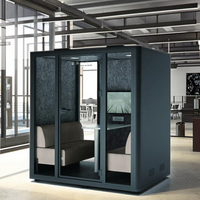 Espace de travail mobile intérieur Cabine d'étude Bureau Cabine silencieuse Conception modulaire insonorisée Immeuble de bureaux écologique Hôtel Hôpital