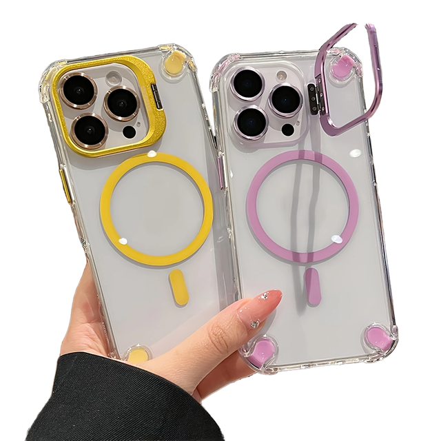 For 13 Pro Max Magnetic Shockproof TPU Frosting Eco-Friendly Mobile Phone Wireless Charging Case with Phone Grip