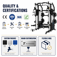 Vente de machine Smith multifonctionnelle de qualité commerciale pour usage domestique, équipement de musculation tout-en-un